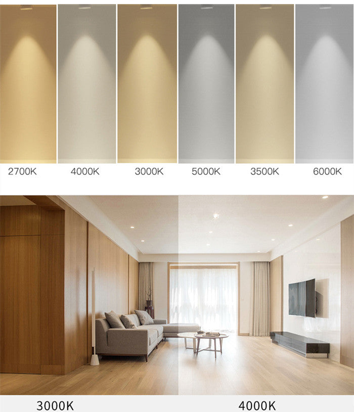 Dimmable Embedded Square Double LED Downlight 10w 14w 20w 30w White Shell Cob Ceiling Warm White AC85-265V