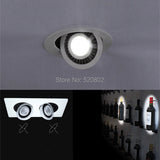 Dimmable Embedded Square Double LED Downlight 10w 14w 20w 30w White Shell Cob Ceiling Warm White AC85-265V