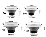 Square LED COB Downlight Recessed LED Dimmable 7W 9W 12W 15W LED Spot light decoration AC 110V 220V 85-265V Ceiling Lamp