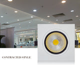 Square LED COB Downlight Recessed LED Dimmable 7W 9W 12W 15W LED Spot light decoration AC 110V 220V 85-265V Ceiling Lamp