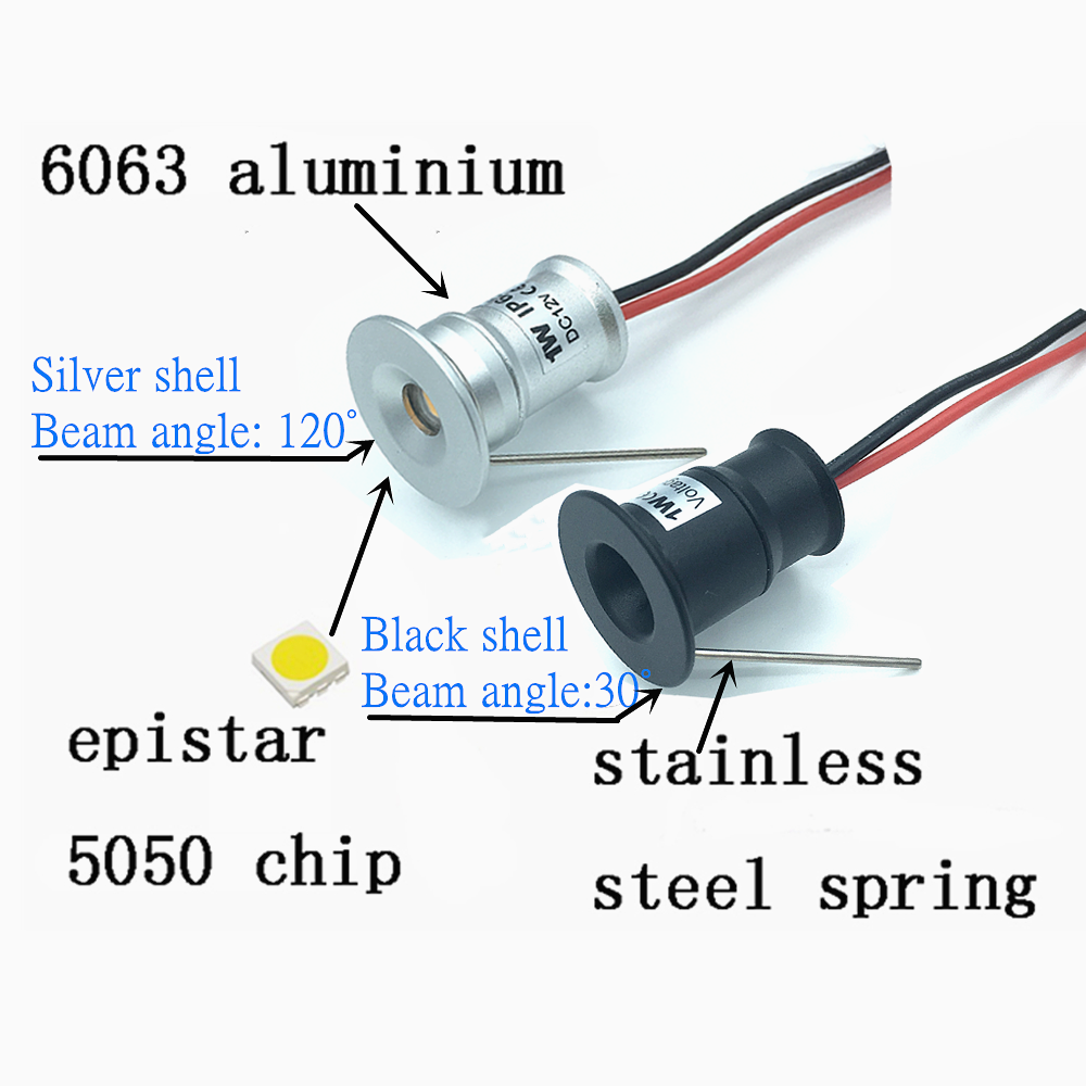 Mini LED Downlight 12V Dimmable Spotlight IP65 Staircase Cabinet Light 15mm Recessed Bedroom Spot Light Ceiling Downlight