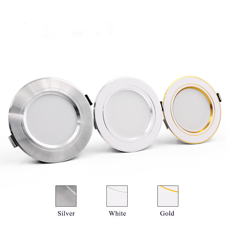 LED Downlight Ceiling 5W 9W 12W 15W 18W led Ceiling lamp Gold/Silver/White Body AC 220V 230V 240V led light