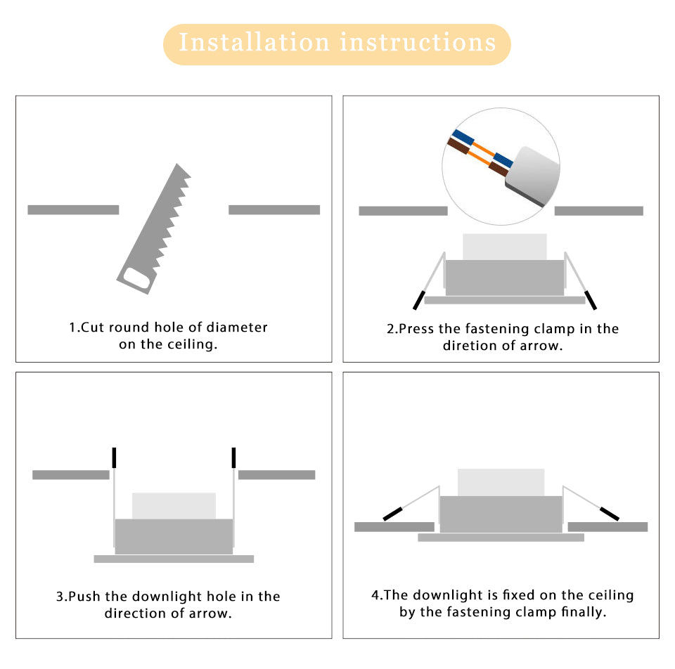 LED Downlight Ceiling 5W 9W 12W 15W 18W led Ceiling lamp Gold/Silver/White Body AC 220V 230V 240V led light
