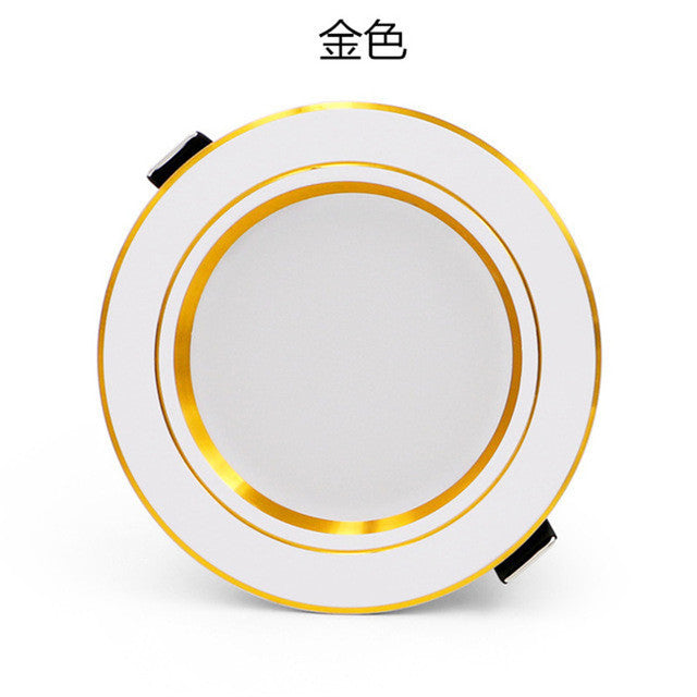 LED Downlight Ceiling 5W 9W 12W 15W 18W led Ceiling lamp Gold/Silver/White Body AC 220V 230V 240V led light