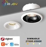 LED Smart Downlight Tuya APP Control Round Spotlight Smart Home WiFi Dimming Ceiling Indoor lights 7W/12W Zigbee Spot Lamp