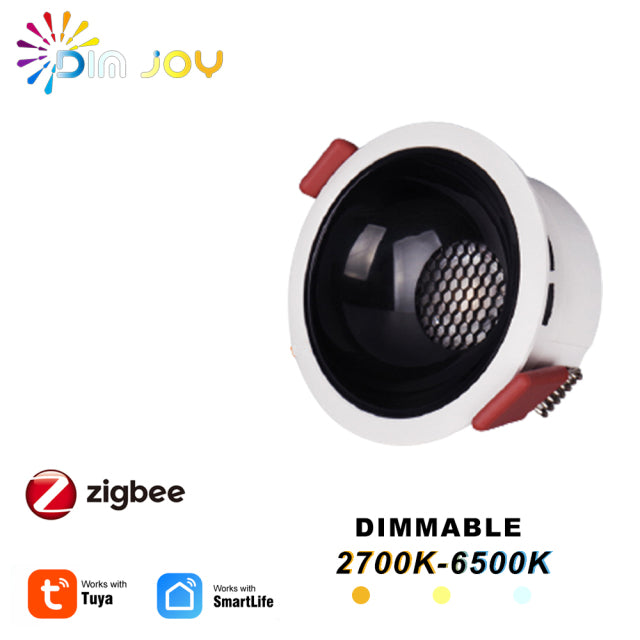 LED Smart Downlight Tuya APP Control Round Spotlight Smart Home WiFi Dimming Ceiling Indoor lights 7W/12W Zigbee Spot Lamp