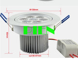 Dimmable 3W 5W 7W led downlight Aluminum for home Indoor IP44 110V 220V Recessed Ceiling Downlight Spot
