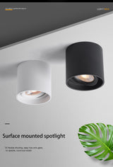 BRGT Led Spotlights Surface Mounted Downlight Living Room White Ceiling Focos Light Nordic Lighting For Kitchen Aisle AC85-265V warm light