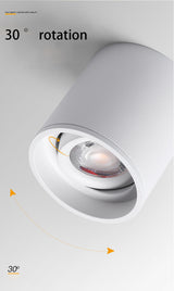 BRGT Led Spotlights Surface Mounted Downlight Living Room White Ceiling Focos Light Nordic Lighting For Kitchen Aisle AC85-265V warm light