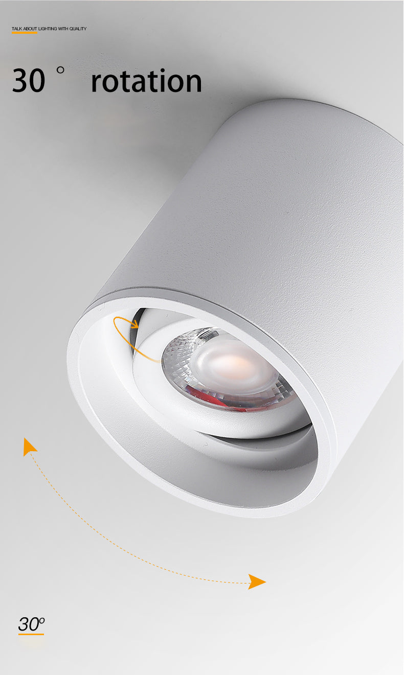 BRGT Led Spotlights Surface Mounted Downlight Living Room White Ceiling Focos Light Nordic Lighting For Kitchen Aisle AC85-265V warm light