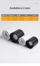 BRGT Led Spotlights Surface Mounted Downlight Living Room White Ceiling Focos Light Nordic Lighting For Kitchen Aisle AC85-265V warm light