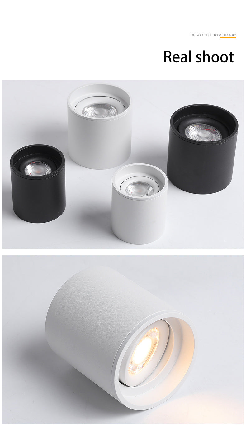 BRGT Led Spotlights Surface Mounted Downlight Living Room White Ceiling Focos Light Nordic Lighting For Kitchen Aisle AC85-265V warm light