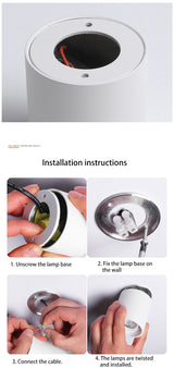 BRGT Led Spotlights Surface Mounted Downlight Living Room White Ceiling Focos Light Nordic Lighting For Kitchen Aisle AC85-265V warm light