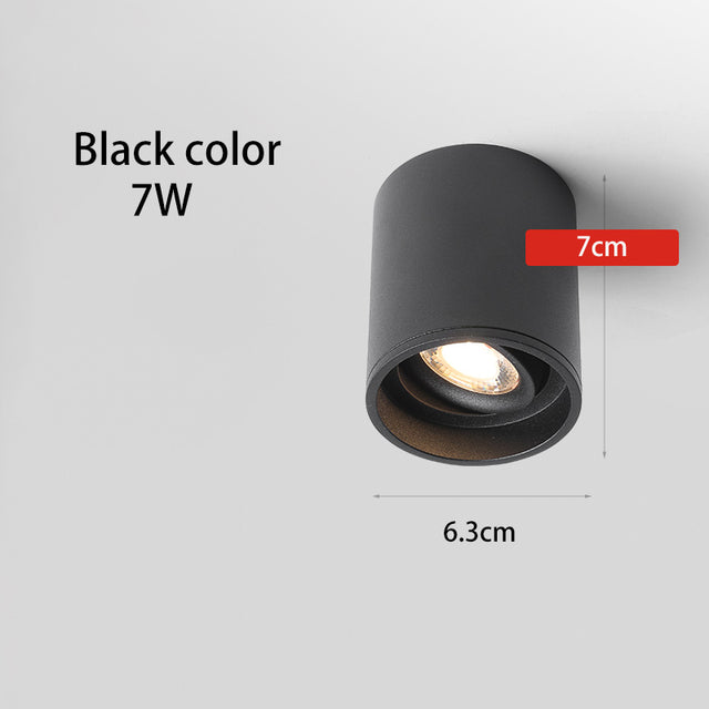 BRGT Led Spotlights Surface Mounted Downlight Living Room White Ceiling Focos Light Nordic Lighting For Kitchen Aisle AC85-265V warm light