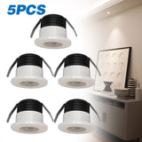 Mini LED Downlight COB 3W Cut Hole 30mm Black White Silver Body AC12V 110V 220V Dust-proof Anti-fog LED Spot Downlights