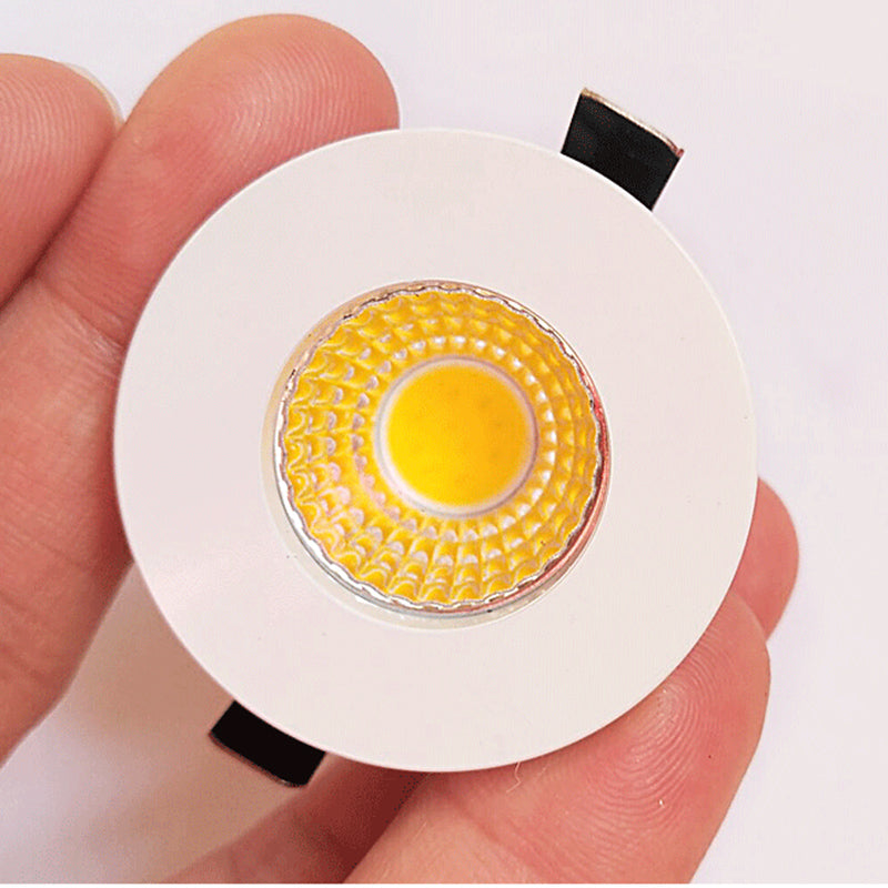 Mini LED Downlight COB 3W Cut Hole 30mm Black White Silver Body AC12V 110V 220V Dust-proof Anti-fog LED Spot Downlights