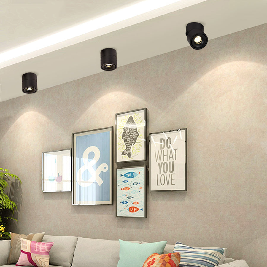 Surface Mounted LED Spot Light 360° Adjustable Ceiling Downlight Kitchen Living Room 10W 12W Shop Cabinet Light Wall Light