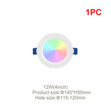 Tuya Zigbee 3.0 Smart LED Downlight 10W/12W RGBCW 3.5/4 Inch Round Ceiling Lamp Indoor Spot Lighting Work With Alexa Google Home