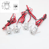 Dimmable 9pcs DC12V 1W LED MINI Downlight Bridgelux Waterproof IP65 LED Spot Light LED Cabinet Light New Design Square Round