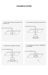 ZigBee Tuya Dual Color Temperature Smart Spotlight 12W LED Ceiling Downlight Light APP Remote Control Bedroom Indoor Lighting