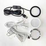 etrnLED USB 3W LED Mini Spotlight Slim Surface Mounted Downlight Wine Cabinet Wardrobe Ceiling Counter Indoor Spot with Switch