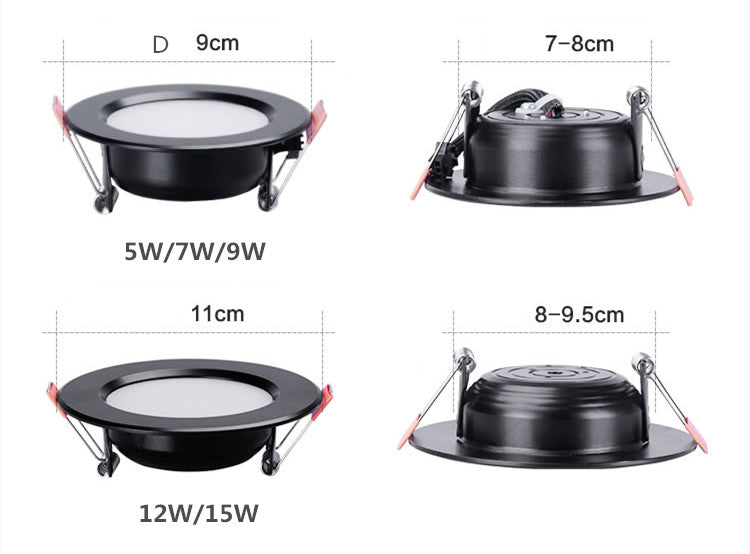 LED Down light 9W RGB with Remote Control Ceiling Indoor Lights Dimmable Spot Lamp Waterproof 220V Ceiling Recessed Downlights