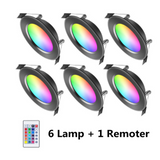 LED Down light 9W RGB with Remote Control Ceiling Indoor Lights Dimmable Spot Lamp Waterproof 220V Ceiling Recessed Downlights