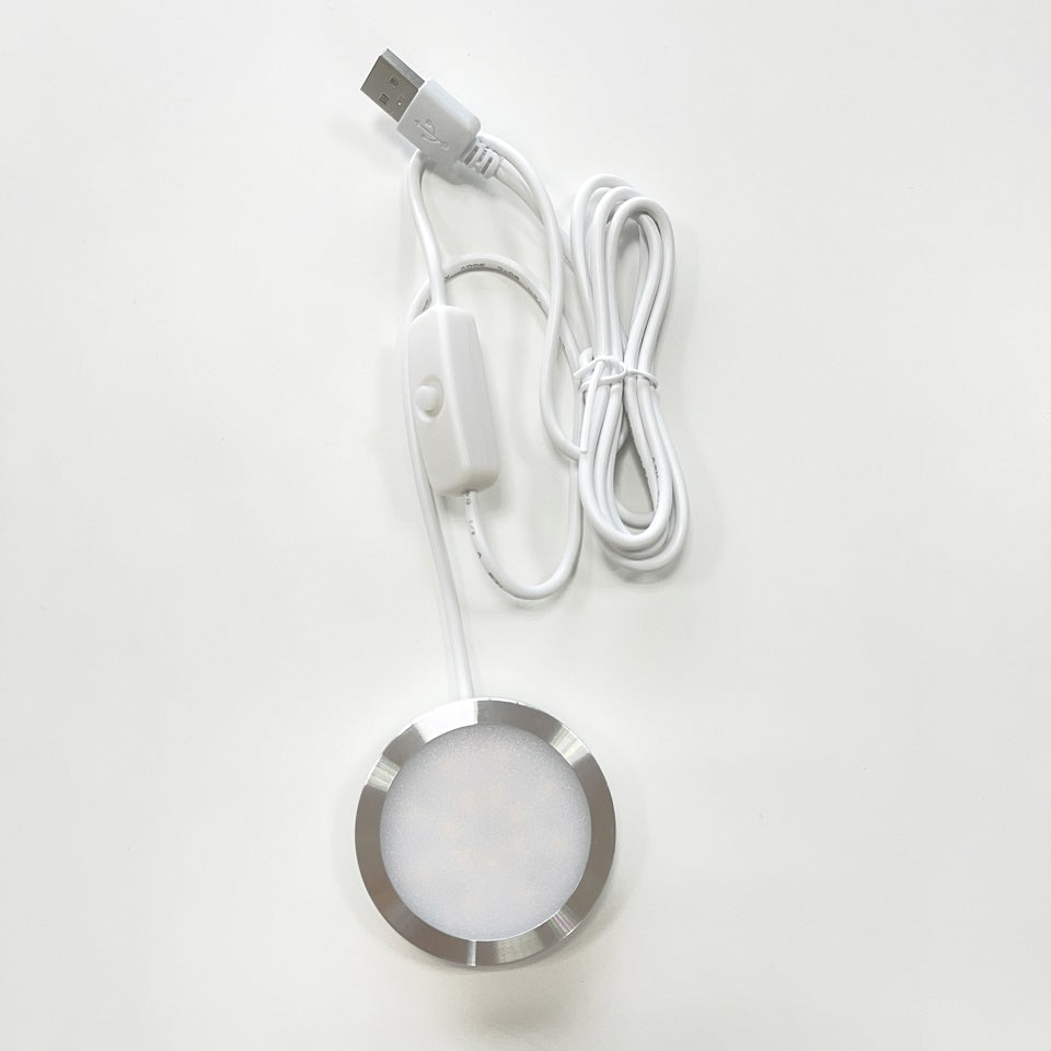 etrnLED USB 3W LED Mini Spotlight Slim Surface Mounted Downlight Wine Cabinet Wardrobe Ceiling Counter Indoor Spot with Switch