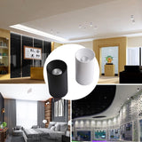 Surface Mounted LED COB Downlight Cylindrical Reflector 7W 10W 12W AC85-265V LED Ceiling Light Lamp LED Spotlight Black White