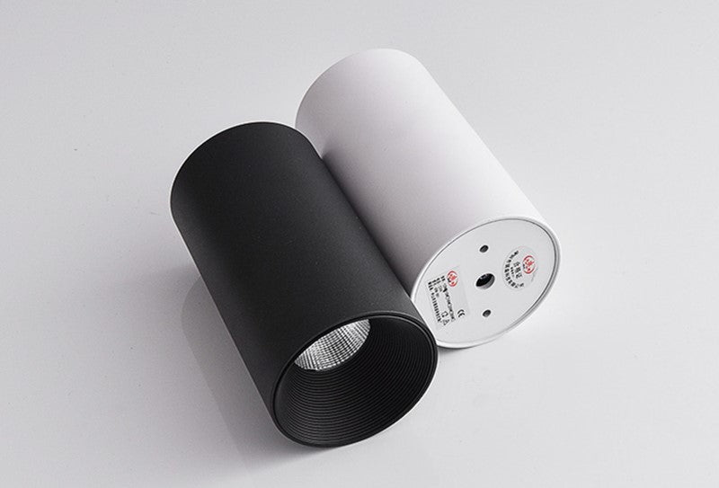 Surface Mounted LED COB Downlight Cylindrical Reflector 7W 10W 12W AC85-265V LED Ceiling Light Lamp LED Spotlight Black White