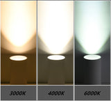 Surface Mounted LED COB Downlight Cylindrical Reflector 7W 10W 12W AC85-265V LED Ceiling Light Lamp LED Spotlight Black White