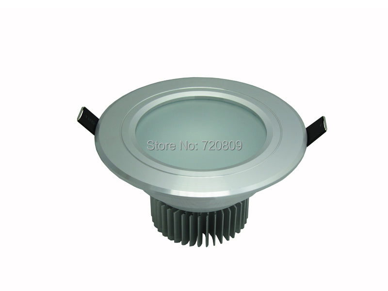 New LED Frosted Downlight Polished Silver Recessed 10pcs/lot 7w Ceiling Lamp 85-265V downlights living room