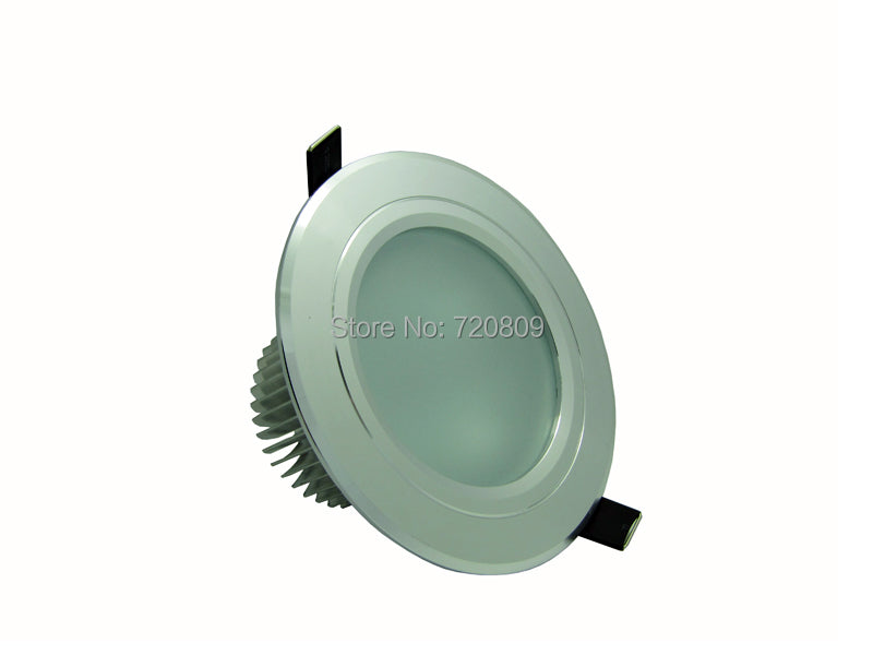 New LED Frosted Downlight Polished Silver Recessed 10pcs/lot 7w Ceiling Lamp 85-265V downlights living room