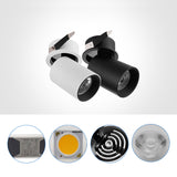 Nordic Foldable LED Ceiling Recessed Light 9W 12W LED Spot Lights Living room TV background wall Aisle Ceiling COB Downlight