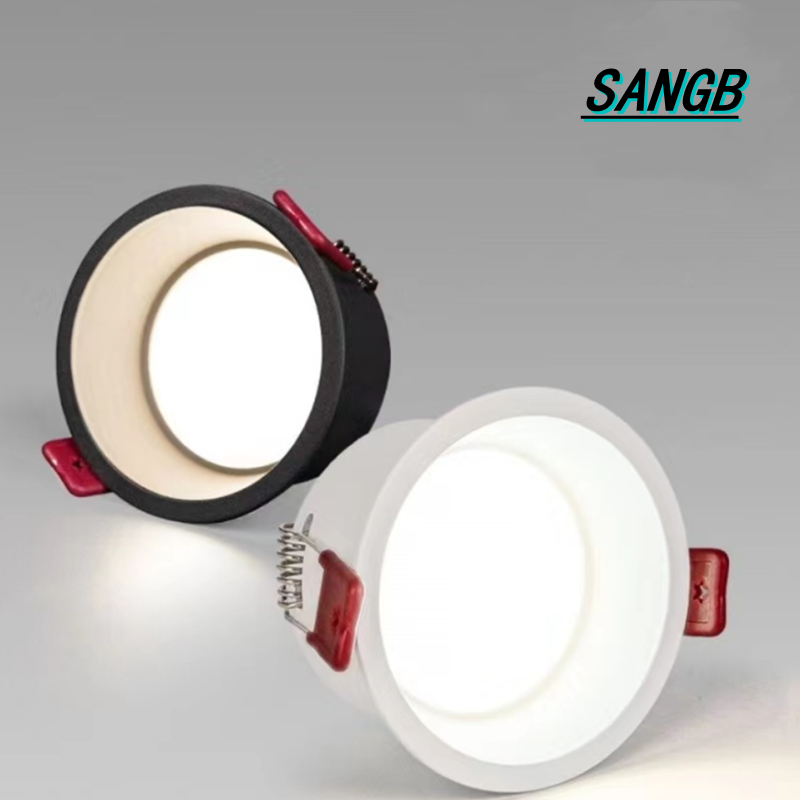 Recessed Round Dimmable Anti-Glare 7W 9W 12W 15W LED Downlights White Led Ceiling Spotlight AC220v Indoor Background
