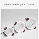 Recessed Round Dimmable Anti-Glare 7W 9W 12W 15W LED Downlights White Led Ceiling Spotlight AC220v Indoor Background