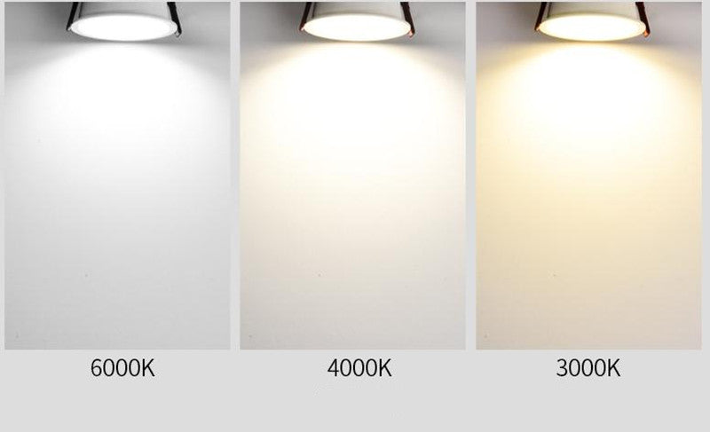 Recessed Round Dimmable Anti-Glare 7W 9W 12W 15W LED Downlights White Led Ceiling Spotlight AC220v Indoor Background