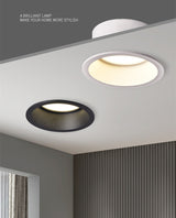 Recessed Round Dimmable Anti-Glare 7W 9W 12W 15W LED Downlights White Led Ceiling Spotlight AC220v Indoor Background