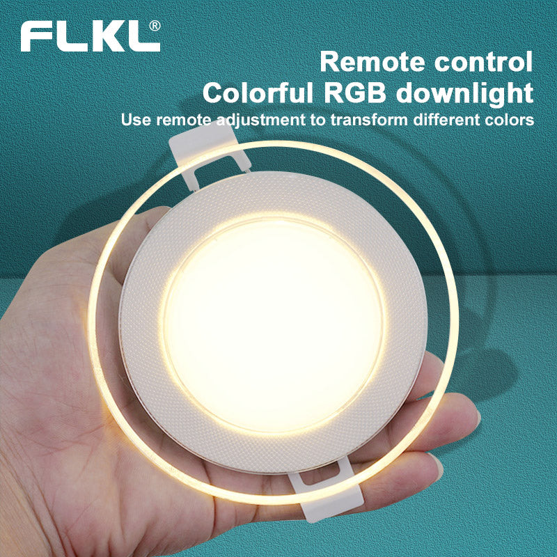 LED Panel light Round 5W 7W 10W 3 Model LED Lamp Double Color Downlight RGB &amp;amp; white/warm Ceiling Recessed with Remote Control