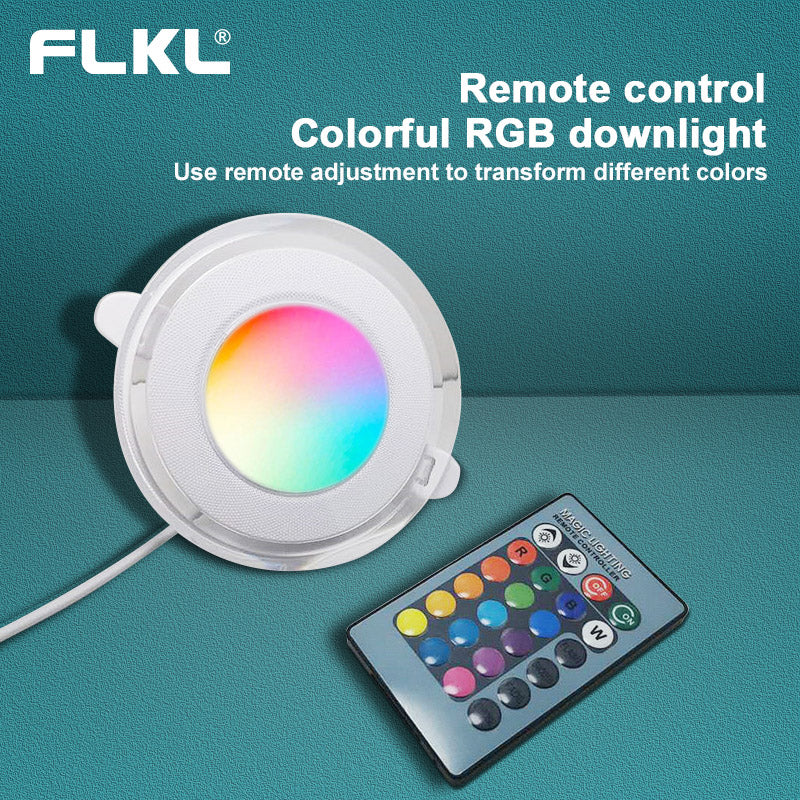 LED Panel light Round 5W 7W 10W 3 Model LED Lamp Double Color Downlight RGB &amp;amp; white/warm Ceiling Recessed with Remote Control