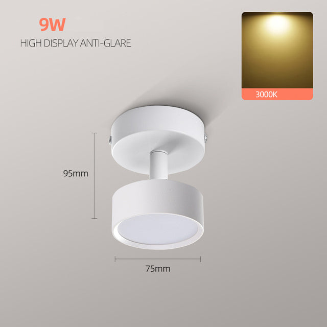 Opbouw LED Downlight Anti-dazzle Spotlight Household Adjustable Angle Folding Commercial Study Bedroom Ceiling Lamp Spotlight
