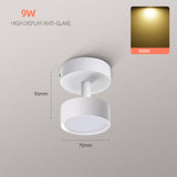 Opbouw LED Downlight Anti-dazzle Spotlight Household Adjustable Angle Folding Commercial Study Bedroom Ceiling Lamp Spotlight