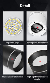 Led Downlight Surface Spot Led Ceiling 5W10W 15W Ceiling lamp 220V Spotlights Lighting For Living Room Kitchen Home Indoor Light