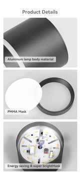 Led Downlight Surface Spot Led Ceiling 5W10W 15W Ceiling lamp 220V Spotlights Lighting For Living Room Kitchen Home Indoor Light