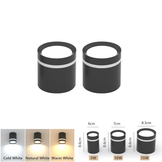 Led Downlight Surface Spot Led Ceiling 5W10W 15W Ceiling lamp 220V Spotlights Lighting For Living Room Kitchen Home Indoor Light