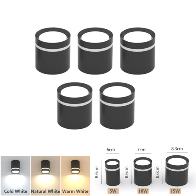 Led Downlight Surface Spot Led Ceiling 5W10W 15W Ceiling lamp 220V Spotlights Lighting For Living Room Kitchen Home Indoor Light