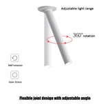 QIUBOSS Dimmable LED Spotlights AC220V Led Recessed Downlight Long Cylinder Ceiling lamp 7W Background Lighting Light for Indoor