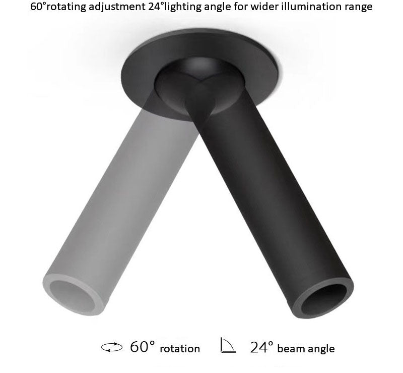 QIUBOSS Dimmable LED Spotlights AC220V Led Recessed Downlight Long Cylinder Ceiling lamp 7W Background Lighting Light for Indoor