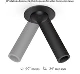 QIUBOSS Dimmable LED Spotlights AC220V Led Recessed Downlight Long Cylinder Ceiling lamp 7W Background Lighting Light for Indoor