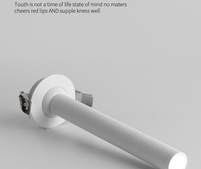 QIUBOSS Dimmable LED Spotlights AC220V Led Recessed Downlight Long Cylinder Ceiling lamp 7W Background Lighting Light for Indoor